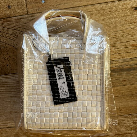 MZ Wallace  Micro Woven Box Tote  Color: Pearl Metallic $255 - Picture 6 of 7